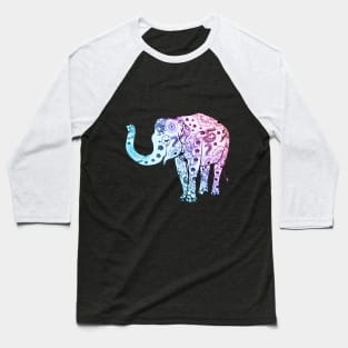 Cute flower power elephant Baseball T-Shirt